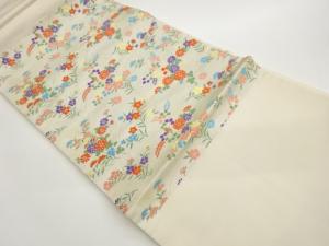 秋草尽くし模様織出し名古屋帯